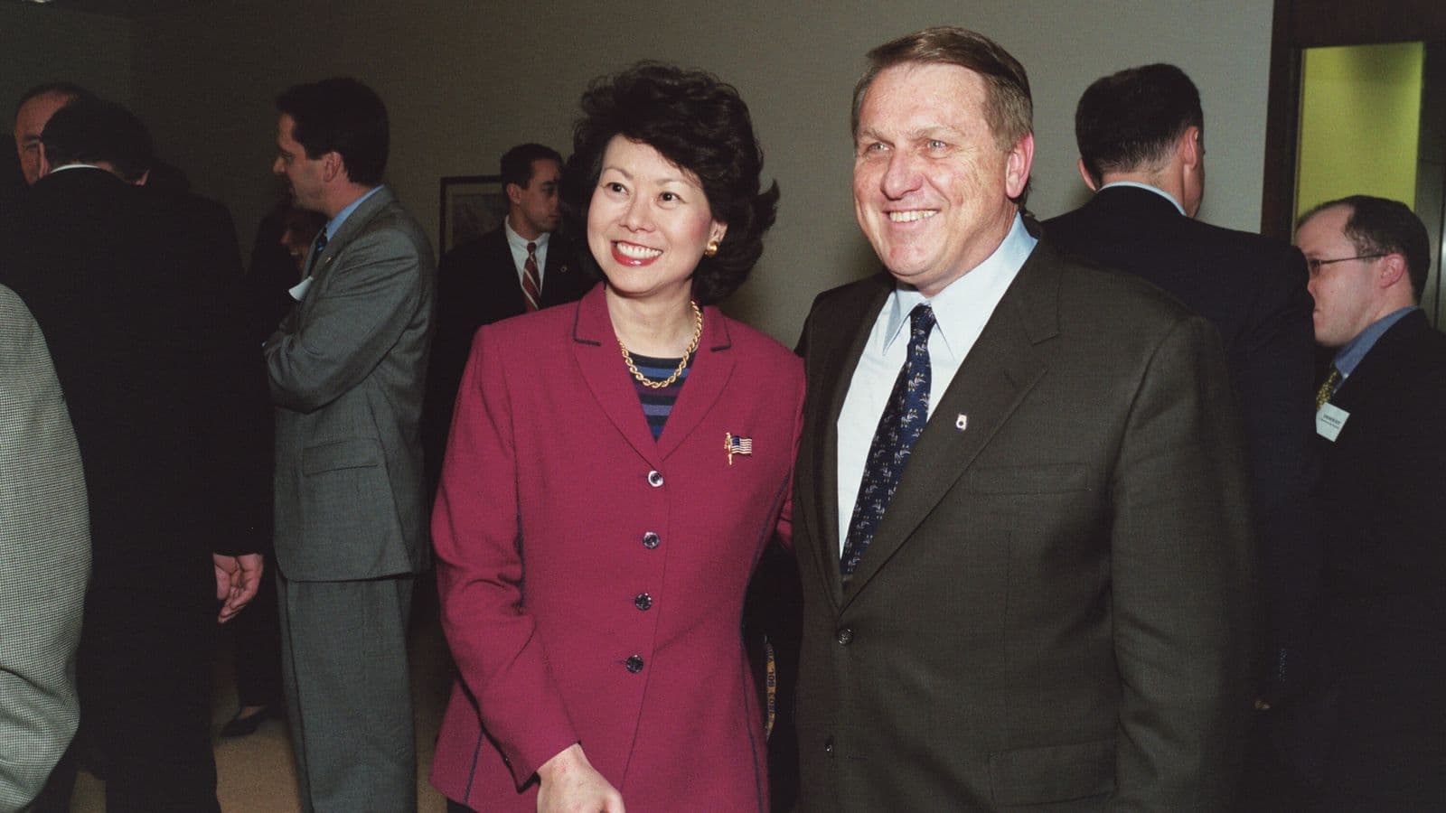 Secretary Elaine Chao and President Jimmy Hoffa Jr. in 2002.